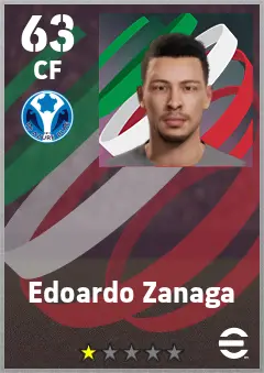 Edoardo Zanaga eFootball 2026 player card — 63 OVR CF
