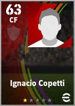 Ignacio Copetti eFootball 2026 player card — 63 OVR CF