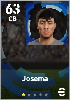 Josema eFootball 2026 player card — 63 OVR CB