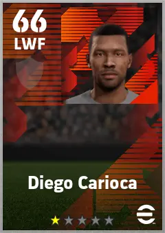 Diego Carioca eFootball 2026 player card — 66 OVR LWF