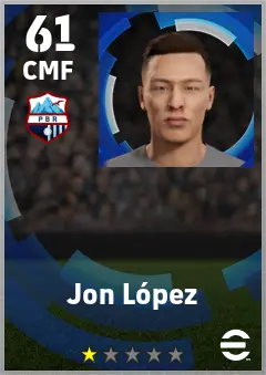 Jon Lopez eFootball 2026 player card — 61 OVR CMF