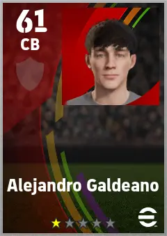 Alejandro Galdeano eFootball 2026 player card — 61 OVR CB
