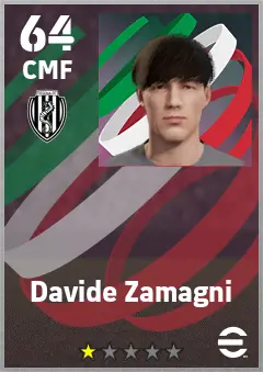 Davide Zamagni eFootball 2026 player card — 64 OVR CMF