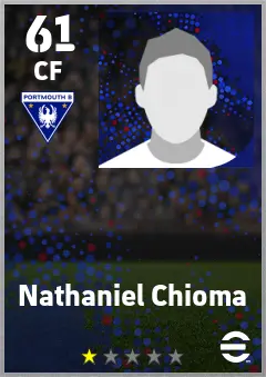 Nathaniel Chioma eFootball 2026 player card — 61 OVR CF