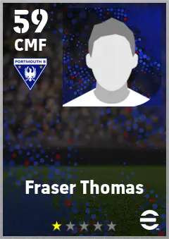 Fraser Thomas eFootball 2026 player card — 59 OVR CMF
