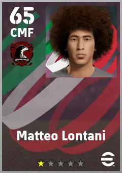 Matteo Lontani eFootball 2026 player card — 65 OVR CMF