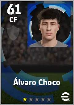 Alvaro Choco eFootball 2026 player card — 61 OVR CF