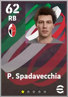 P. Spadavecchia eFootball 2026 player card — 62 OVR RB