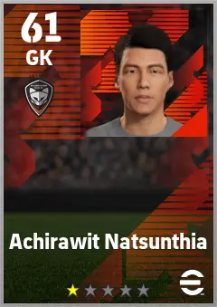 Achirawit Natsunthia eFootball 2026 player card — 61 OVR GK