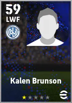 Kalen Brunson eFootball 2026 player card — 59 OVR LWF
