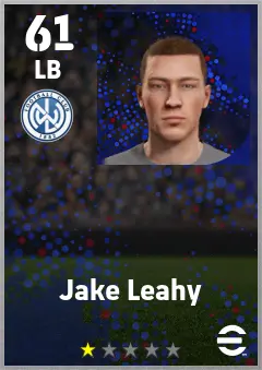 Jake Leahy eFootball 2026 player card — 61 OVR LB