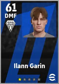 Ilann Garin eFootball 2026 player card — 61 OVR DMF