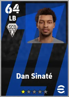 Dan Sinate eFootball 2026 player card — 64 OVR LB