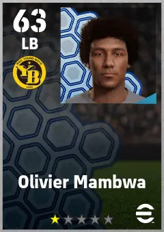 Olivier Mambwa eFootball 2026 player card — 63 OVR LB
