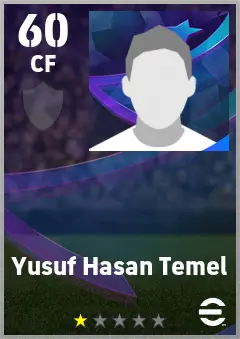 Yusuf Hasan Temel eFootball 2026 player card — 60 OVR CF