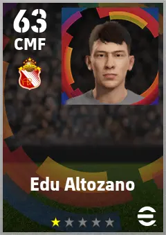Edu Altozano eFootball 2026 player card — 63 OVR CMF