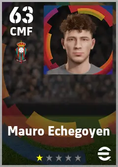 Mauro Echegoyen eFootball 2026 player card — 63 OVR CMF
