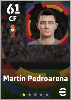 Martin Pedroarena eFootball 2026 player card — 61 OVR CF