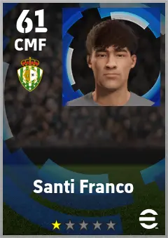 Santi Franco eFootball 2026 player card — 61 OVR CMF