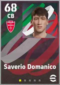 Saverio Domanico eFootball 2026 player card — 68 OVR CB