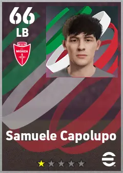Samuele Capolupo eFootball 2026 player card — 66 OVR LB