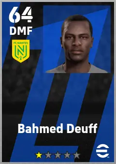 Bahmed Deuff eFootball 2026 player card — 64 OVR DMF