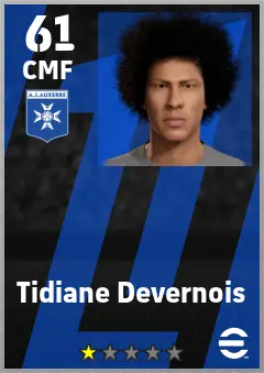 Tidiane Devernois eFootball 2026 player card — 61 OVR CMF