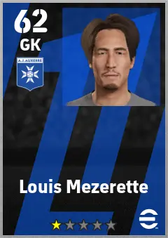 Louis Mezerette eFootball 2026 player card — 62 OVR GK