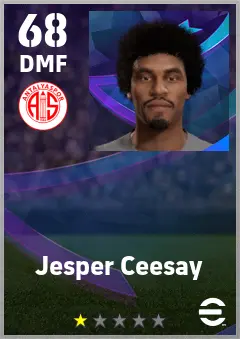 Jesper Ceesay eFootball 2026 player card — 68 OVR DMF
