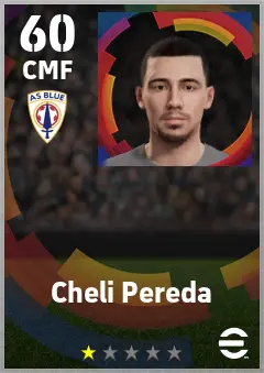 Cheli Pereda eFootball 2026 player card — 60 OVR CMF