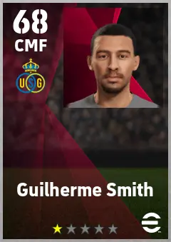 Guilherme Smith eFootball 2026 player card — 68 OVR CMF