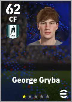 George Gryba eFootball 2026 player card — 62 OVR CF