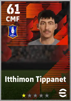 Itthimon Tippanet eFootball 2026 player card — 61 OVR CMF