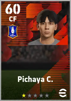 Pichaya C. eFootball 2026 player card — 60 OVR CF