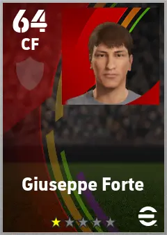 Giuseppe Forte eFootball 2026 player card — 64 OVR CF