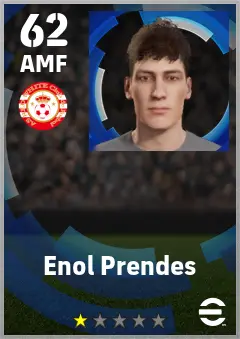 Enol Prendes eFootball 2026 player card — 62 OVR AMF