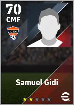 Samuel Gidi eFootball 2026 player card — 70 OVR CMF