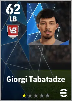 Giorgi Tabatadze eFootball 2026 player card — 62 OVR LB