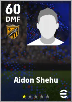 Aidon Shehu eFootball 2026 player card — 60 OVR DMF