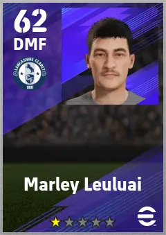 Marley Leuluai eFootball 2026 player card — 62 OVR DMF
