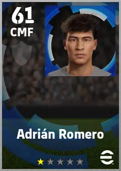 Adrian Romero eFootball 2026 player card — 61 OVR CMF