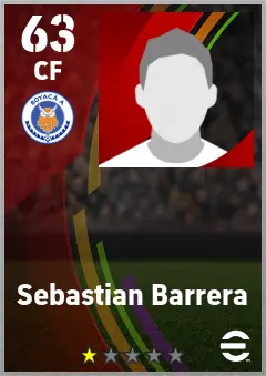 Sebastian Barrera eFootball 2026 player card — 63 OVR CF