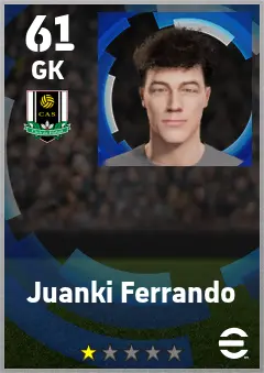 Juanki Ferrando eFootball 2026 player card — 61 OVR GK