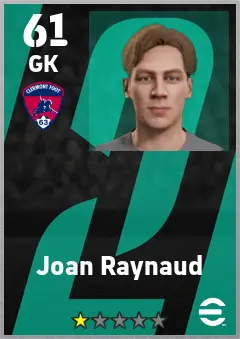 Joan Raynaud eFootball 2026 player card — 61 OVR GK