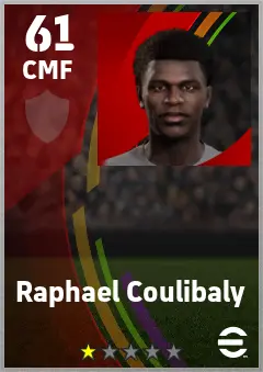 Raphael Coulibaly eFootball 2026 player card — 61 OVR CMF