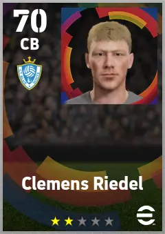 Clemens Riedel eFootball 2026 player card — 70 OVR CB