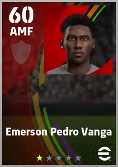 Emerson Pedro Vanga eFootball 2026 player card — 60 OVR AMF