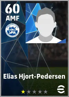 Elias Hjort-Pedersen eFootball 2026 player card — 60 OVR AMF