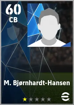 M. Bjornhardt-Hansen eFootball 2026 player card — 60 OVR CB