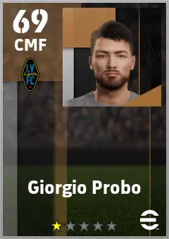 Giorgio Probo eFootball 2026 player card — 69 OVR CMF